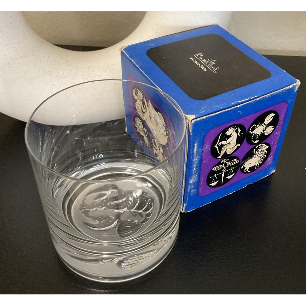 Rosenthal studio‎ linie germany Krebs Glass Zodiac Cancer Whiskey Rare